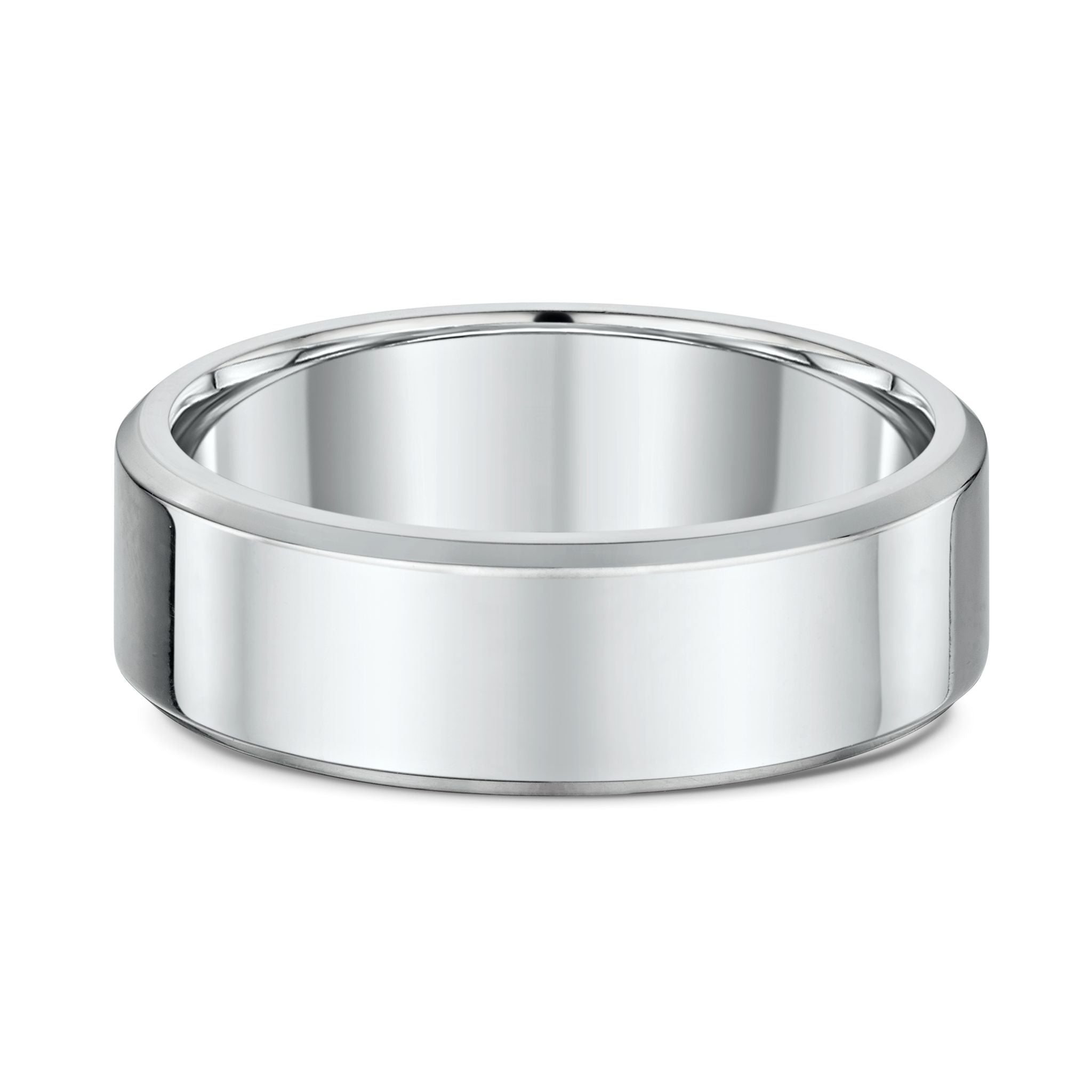 Flat Bevel Wedding Band